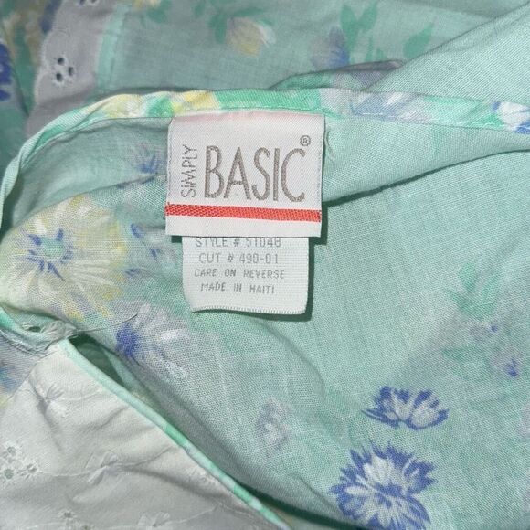 Vintage Simply Basic Pearl Snap House Dress Robe Size Large - Picture 11 of 12